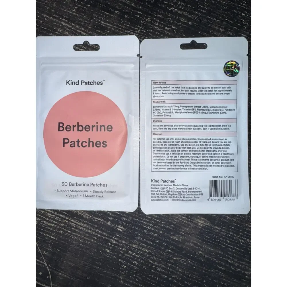 2 Pack Kind Patches Berberine 60 Patches Supports Metabolism Steady Release